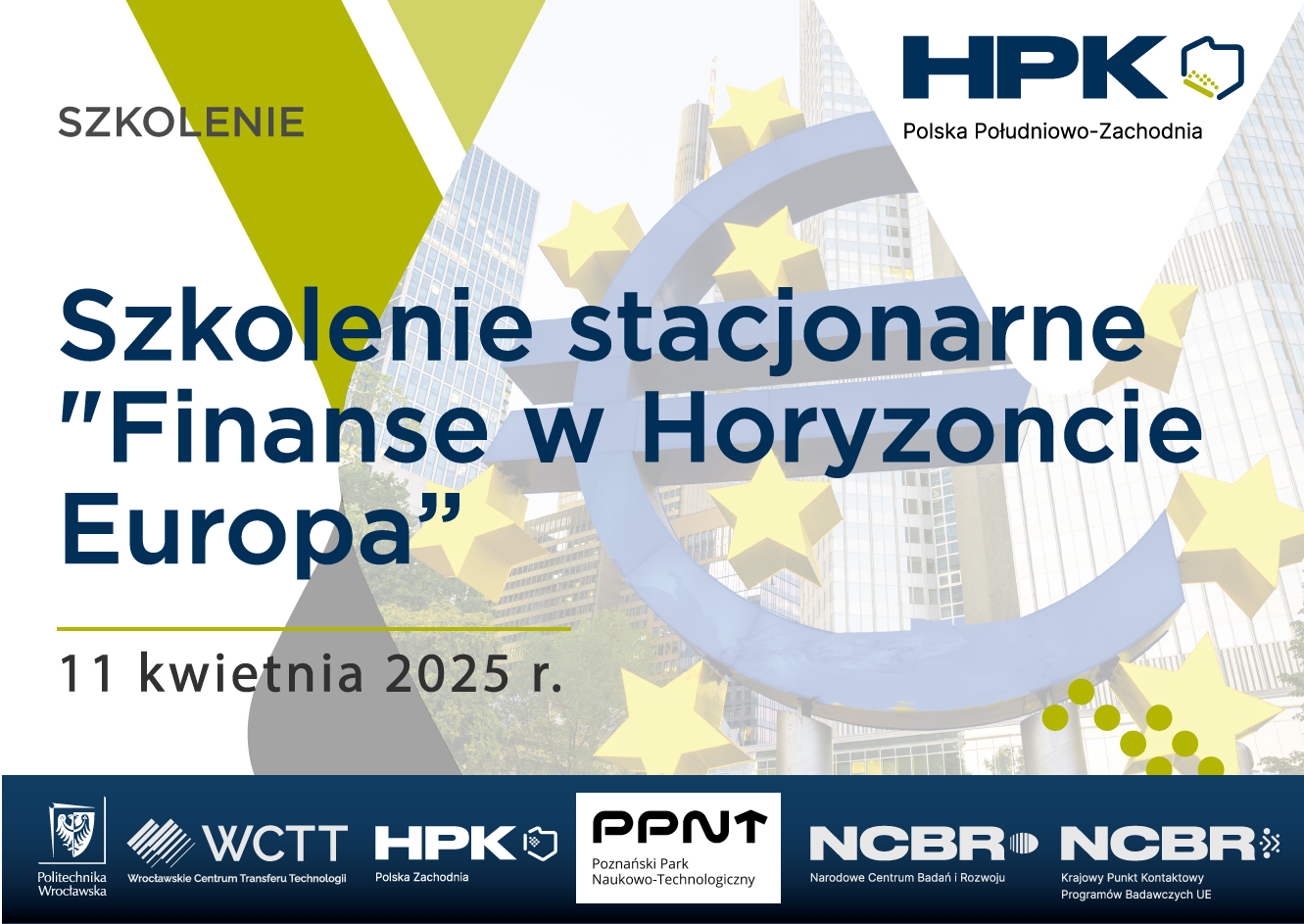 Bezpłatne szkolenie stacjonarne „Finanse w Horyzoncie Europa”