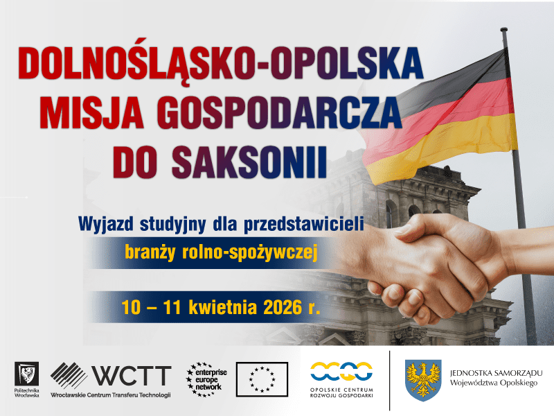 Wyjazd studyjny dla przedstawicieli branży rolno-spożywczej do Saksonii 10–11 kwietnia 2026 r.