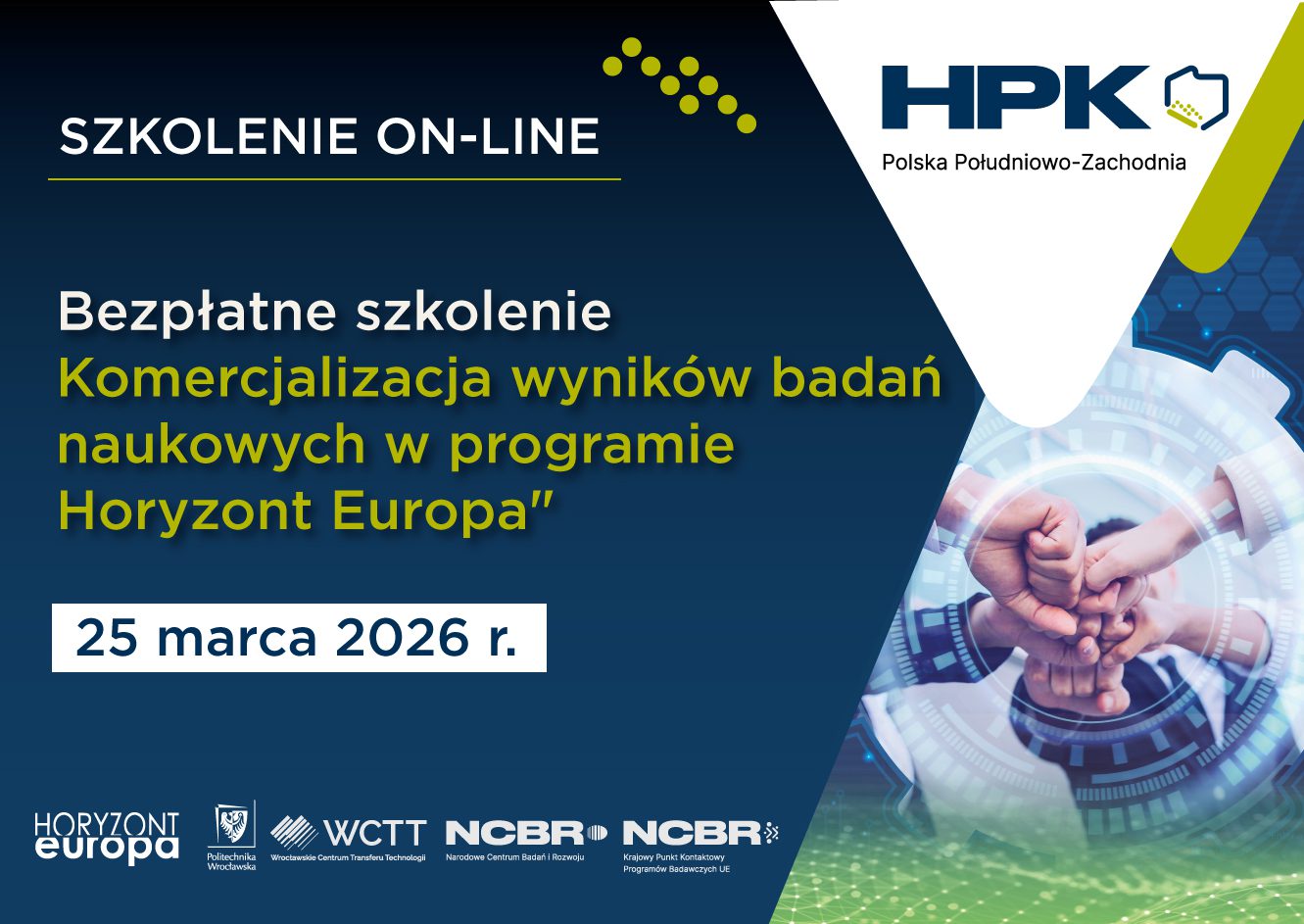 Szkolenie on-line: Komercjalizacja wyników badań naukowych w programie Horyzont Europa